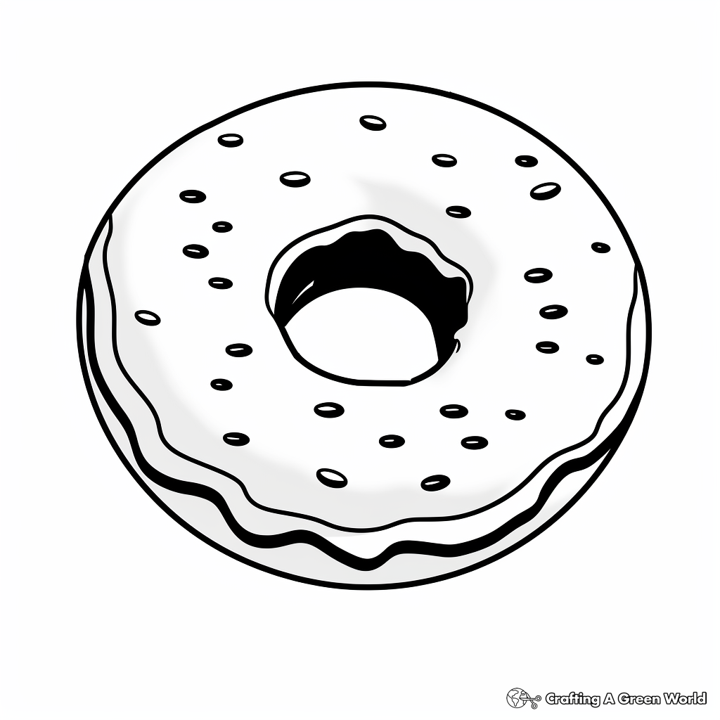 Plain Donut Coloring Pages for Minimalists 2
