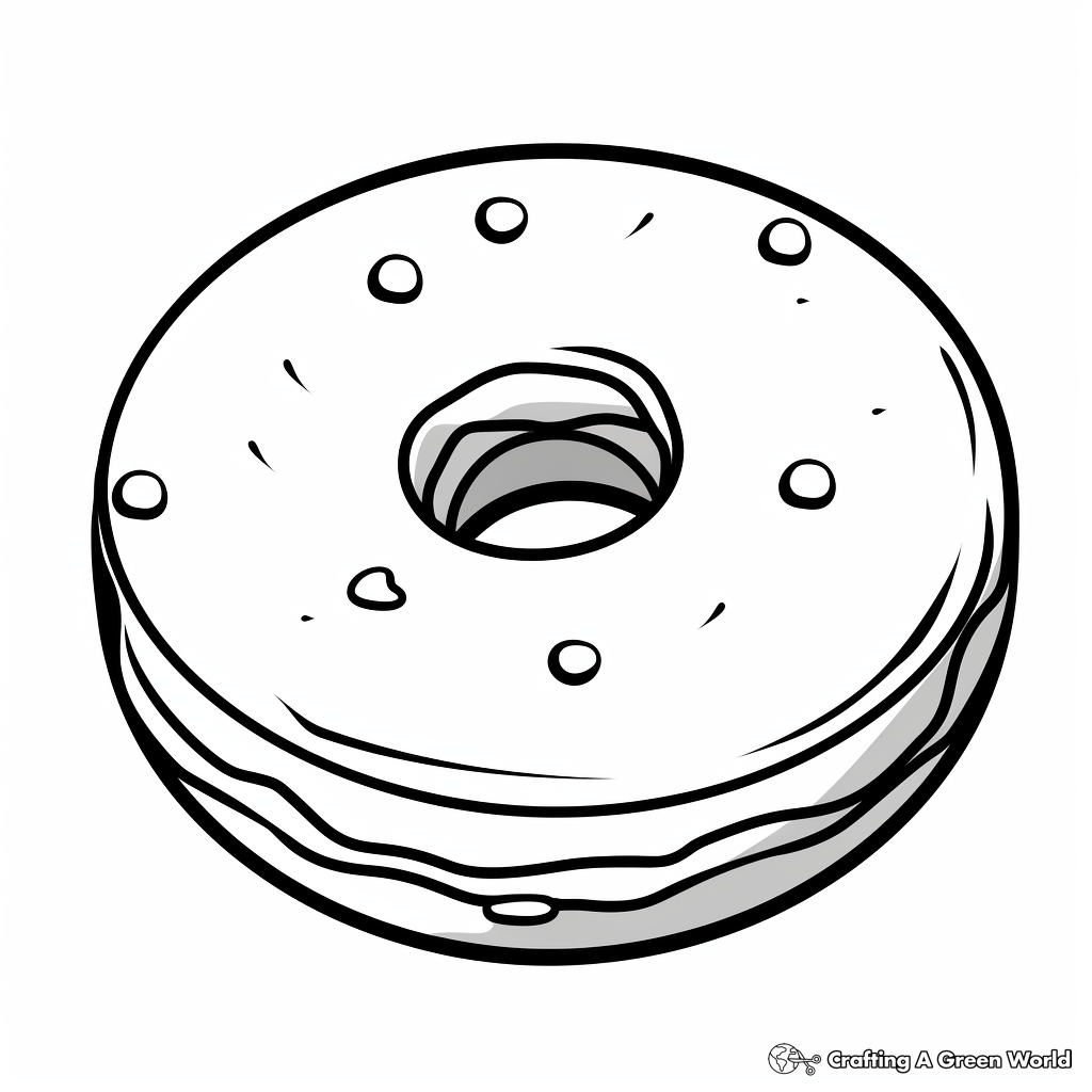 Plain Donut Coloring Pages for Minimalists 3