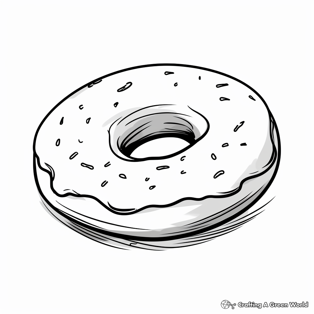 Plain Donut Coloring Pages for Minimalists 4