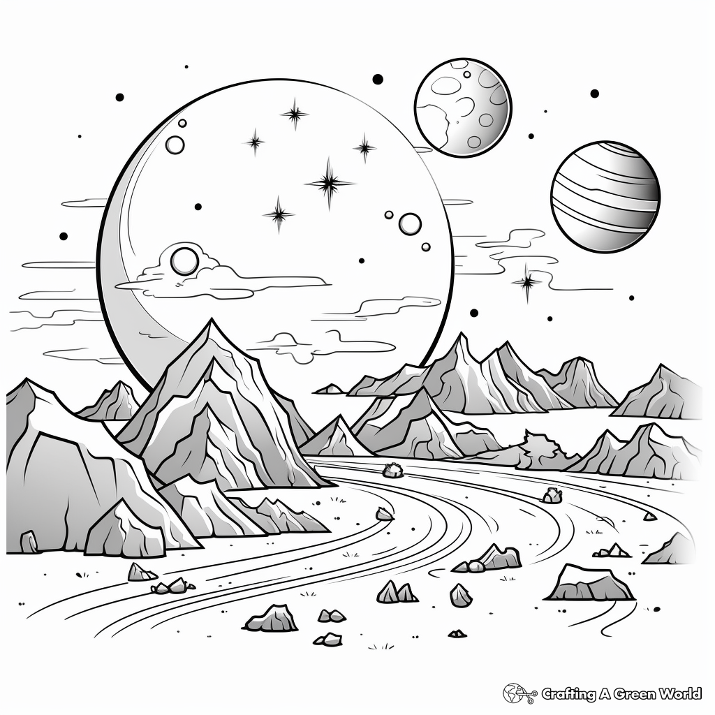 Planet Composition Themed Coloring Pages 1