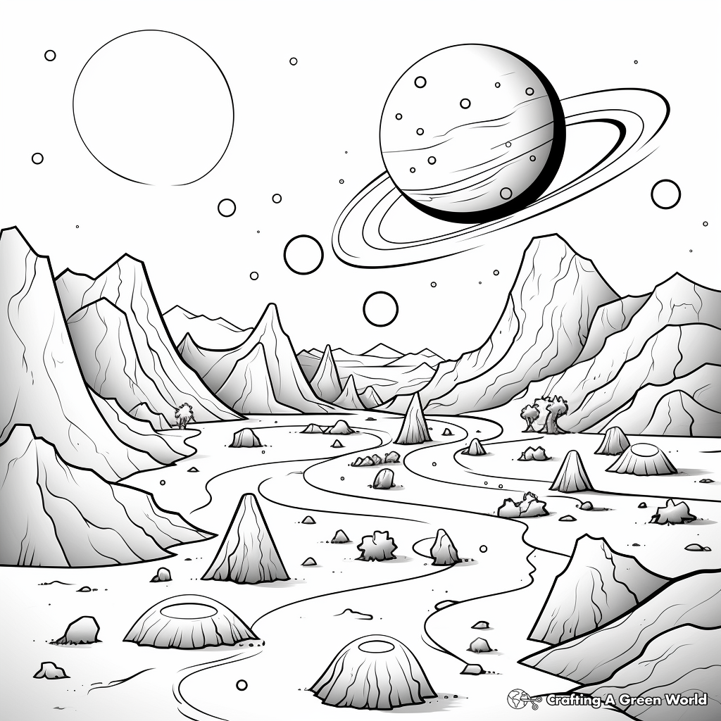 Planet Composition Themed Coloring Pages 4
