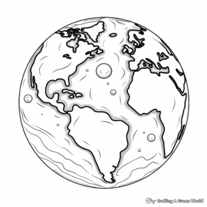 Planet Earth and Other Planets Coloring Pages 1