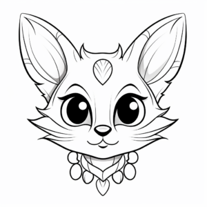 Playful Abyssinian Cat Head Coloring Pages 1