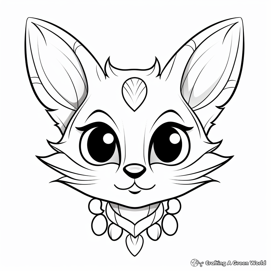 Playful Abyssinian Cat Head Coloring Pages 1