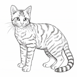 Playful American Shorthair Cat Coloring Pages 3