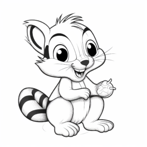 Playful Baby Chipmunk Coloring Activities 2