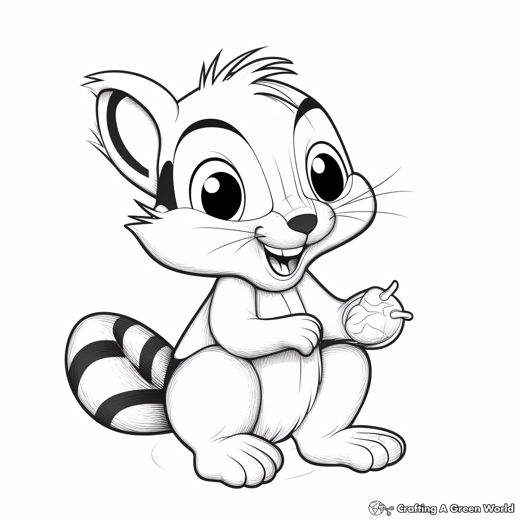 Playful Baby Chipmunk Coloring Activities 2