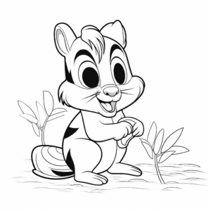 Playful Baby Chipmunk Coloring Activities 4