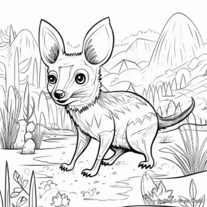 Playful Bandicoot Coloring Pages for Toddlers 1