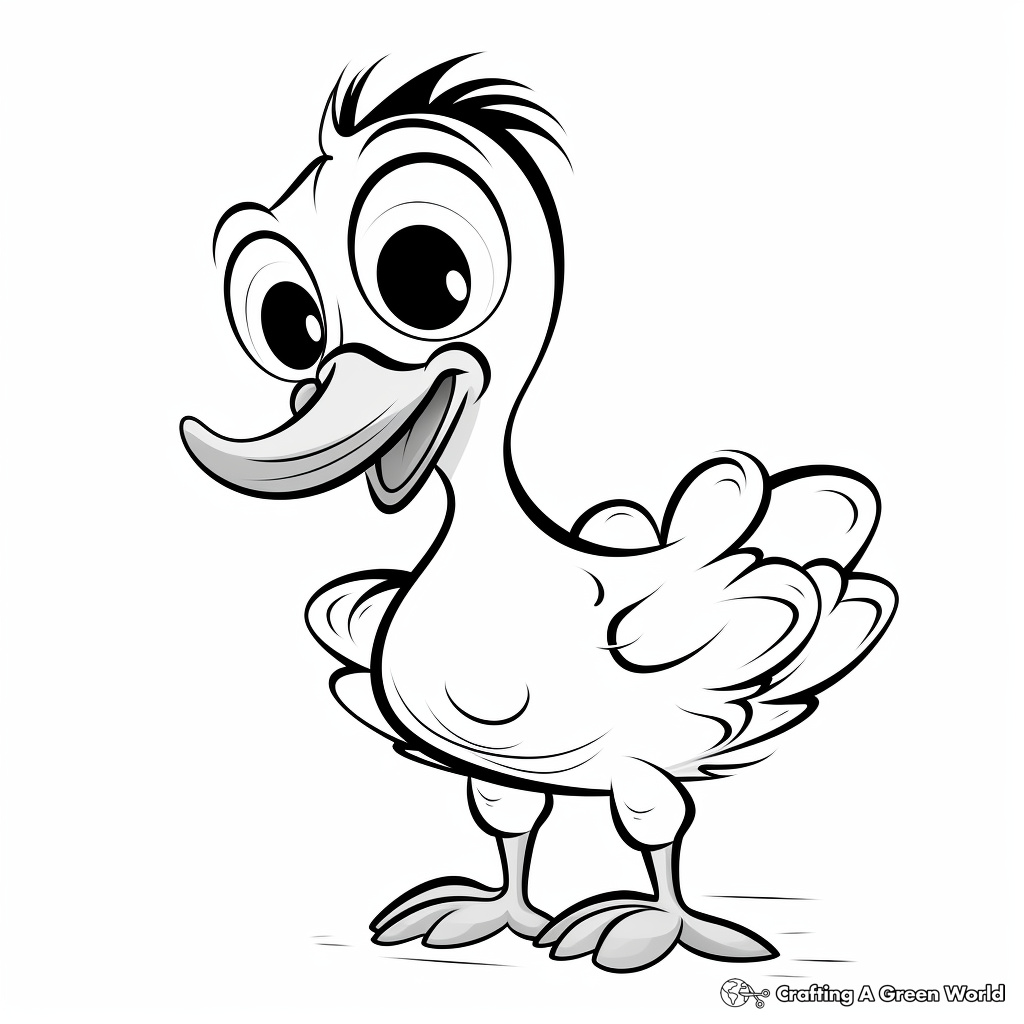 Playful Dodo Bird Chick Coloring Pages 4