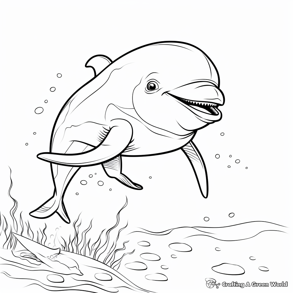 Playful Dolphin Coloring Pages 2
