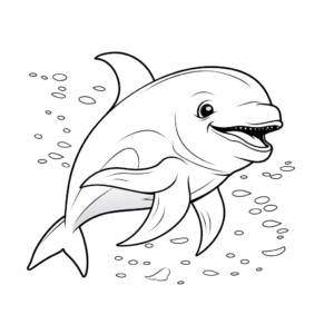 Playful Dolphin Coloring Pages 4