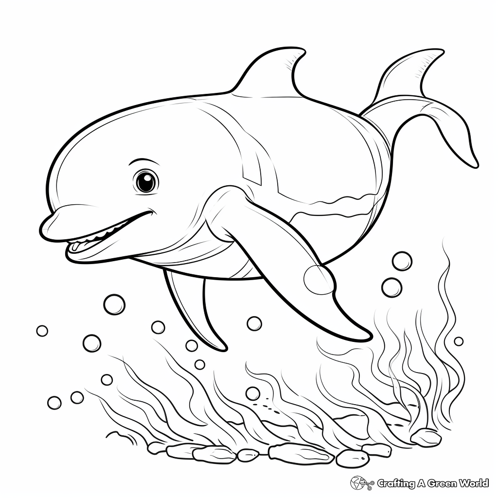 Playful Dolphin Coloring Pages 4