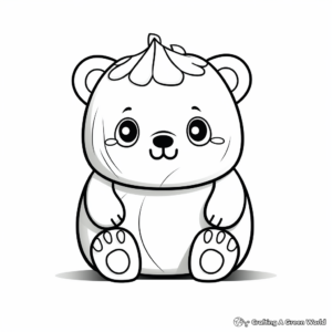 Playful Gummy Bear Coloring Pages 1