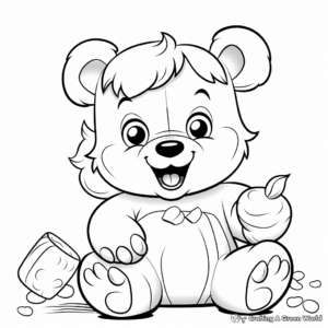 Playful Gummy Bear Coloring Pages 2