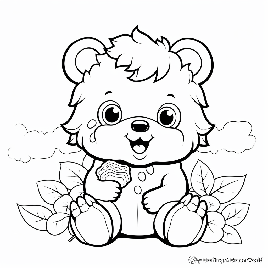 Playful Gummy Bear Coloring Pages 4