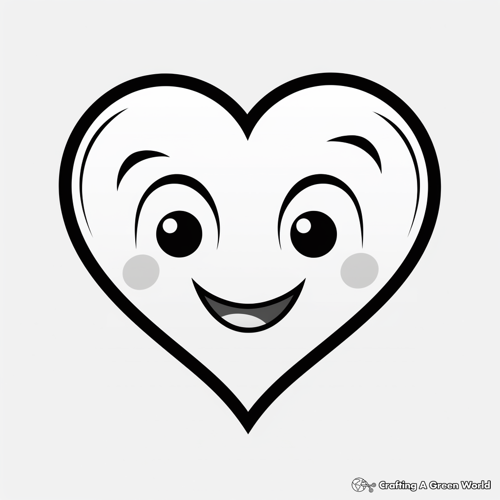 Playful Heart Emoji Coloring Pages 2