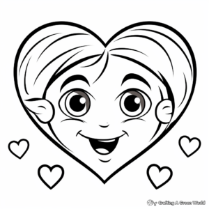 Playful Heart Emoji Coloring Pages 3