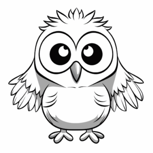 Playful Lemming and Arctic Owl Coloring Pages 3