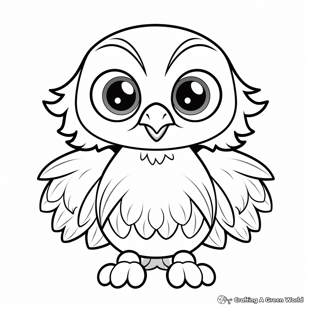 Playful Lemming and Arctic Owl Coloring Pages 4