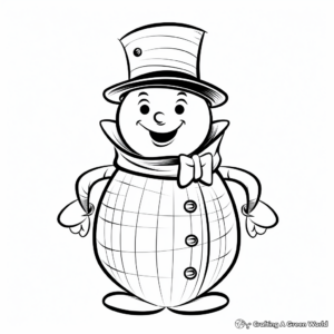 Playful Snowman Coloring Pages 2
