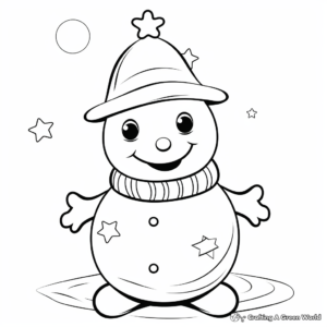 Playful Snowman Coloring Pages 3