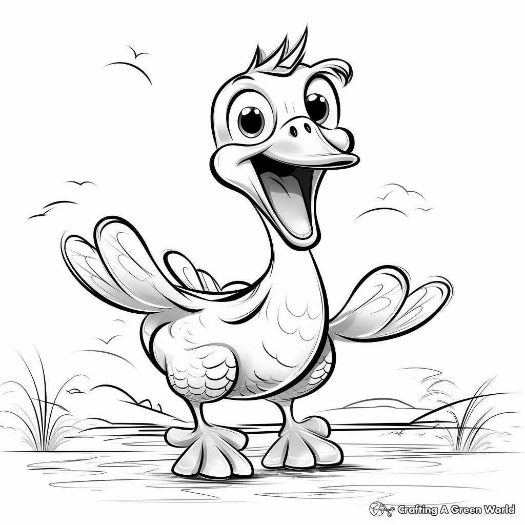 Playful Therizinosaurus Coloring Pages for Toddlers 3