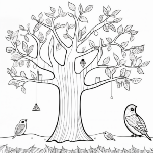 Playful Toucan in Tree Coloring Sheets 3