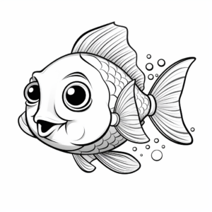 Playful Warmouth Sunfish Coloring Pages 4