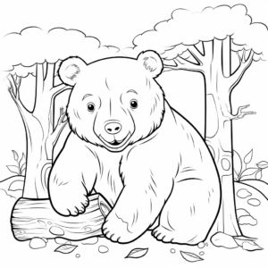 Playful Wombat Coloring Pages for Preschoolers 2