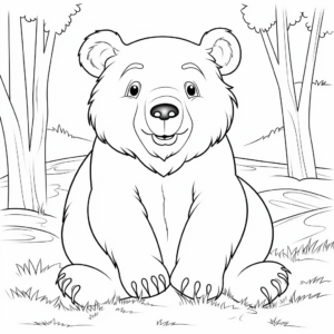 Playful Wombat Coloring Pages for Preschoolers 3