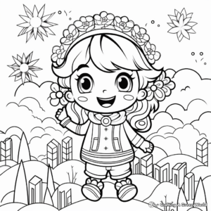 Pleasant Rainbow Coloring Pages 3