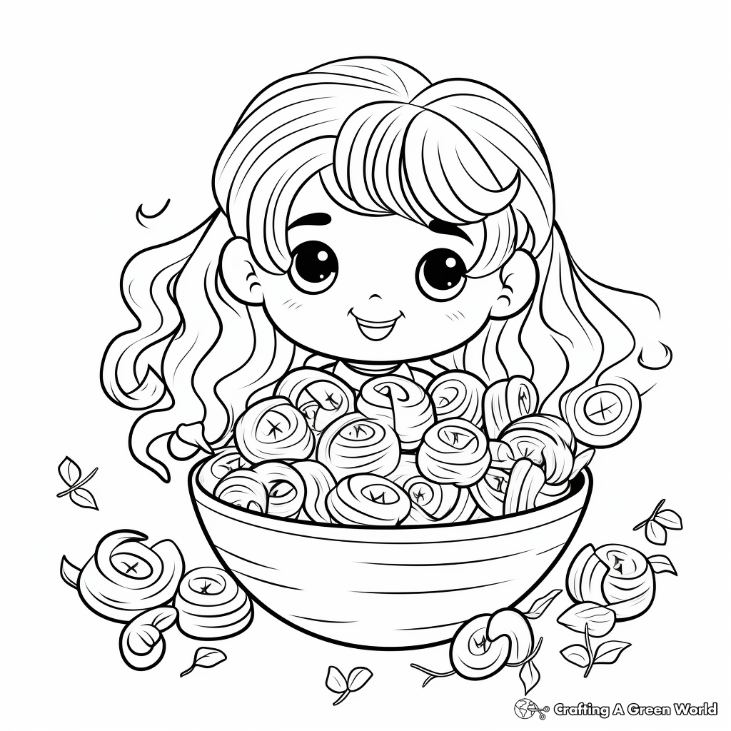 Pleasing Pasta Coloring Pages 3