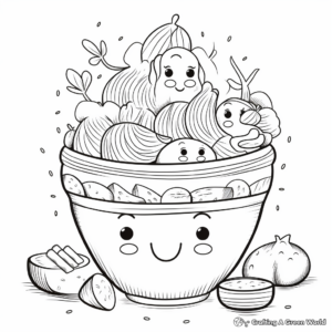 Pleasing Pasta Coloring Pages 4