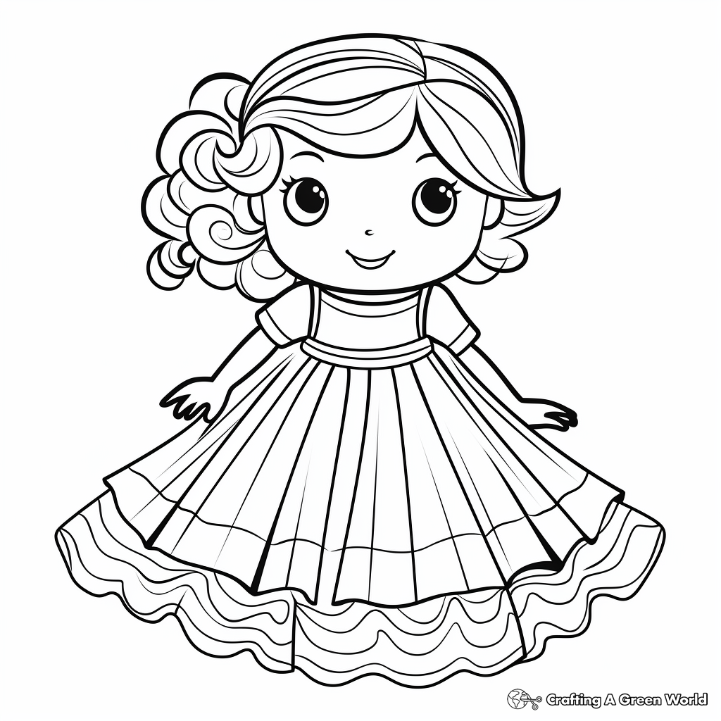 Pleated Skirt Coloring Activity 2