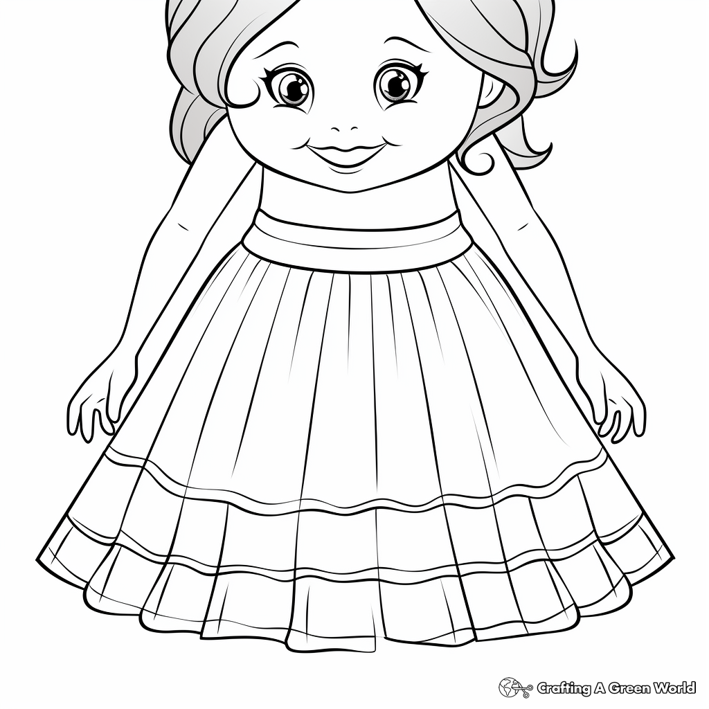 Pleated Skirt Coloring Activity 4