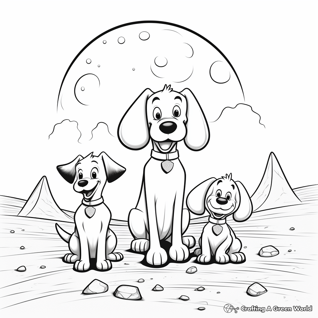 Pluto and Friends Coloring Pages for Children 3