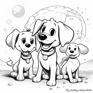 Pluto and Friends Coloring Pages for Children 4