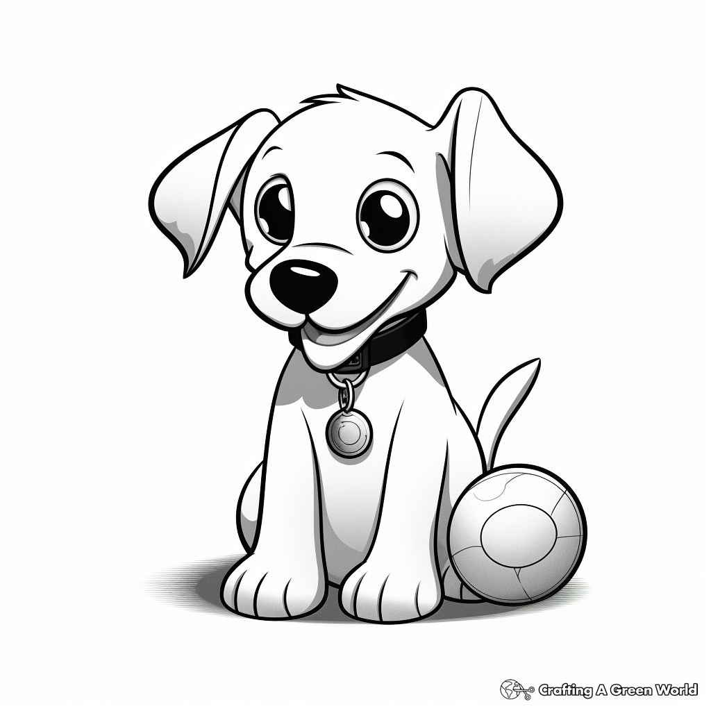Pluto and His Toys Coloring Pages for Toddlers 3