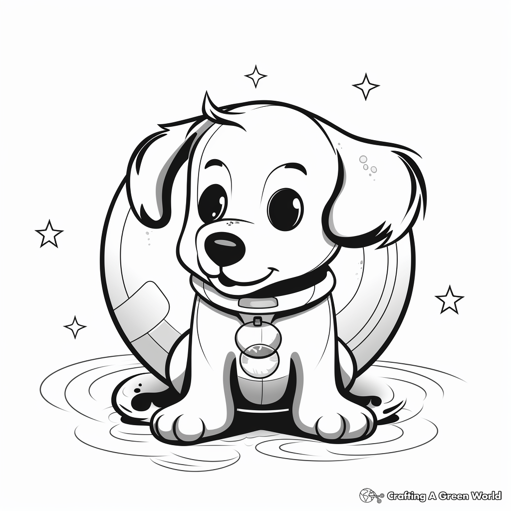 Pluto and His Toys Coloring Pages for Toddlers 4