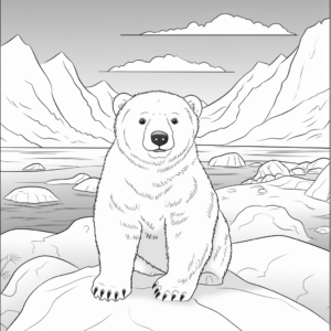 Polar Bear Habitat Coloring Pages 3