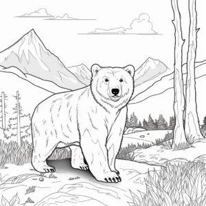 Polar Bear Habitat Coloring Pages 4