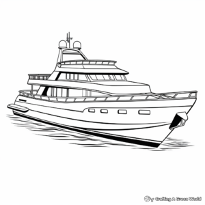 Police Boat Coloring Pages 3