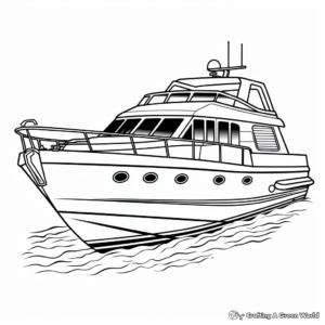 Police Boat Coloring Pages 4