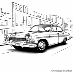 Police Car Action Coloring Pages 2