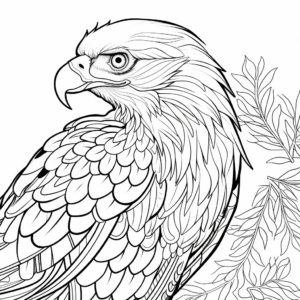 Pop Art Inspired Eagle Coloring Pages for Adults 2