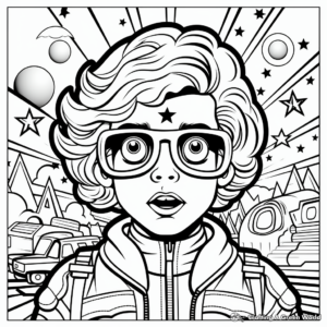 Pop Art Style Coloring Pages 2