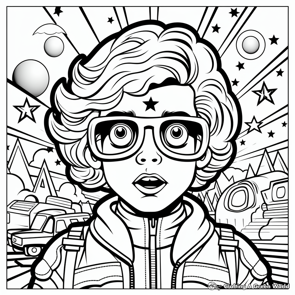 Pop Art Style Coloring Pages 2
