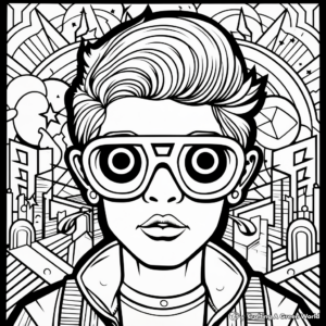 Pop Art Style Coloring Pages 4