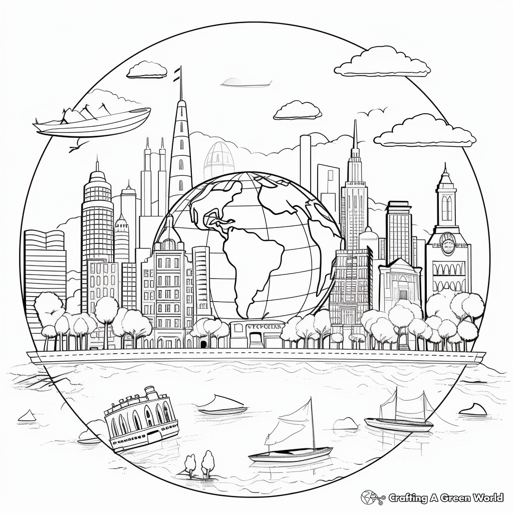 Popular Landmarks of the World Coloring Pages 1